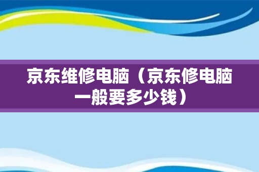 京东维修电脑（京东修电脑一般要多少钱）