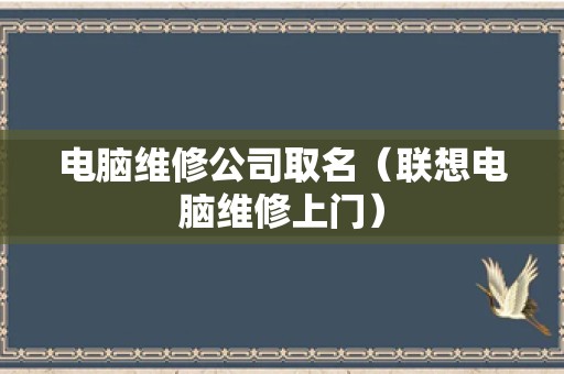 电脑维修公司取名（联想电脑维修上门）