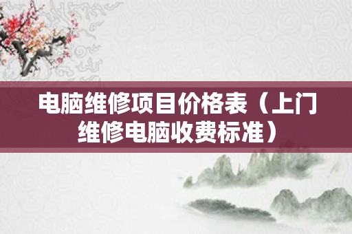 电脑维修项目价格表（上门维修电脑收费标准）