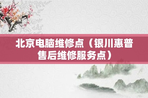 北京电脑维修点（银川惠普售后维修服务点）