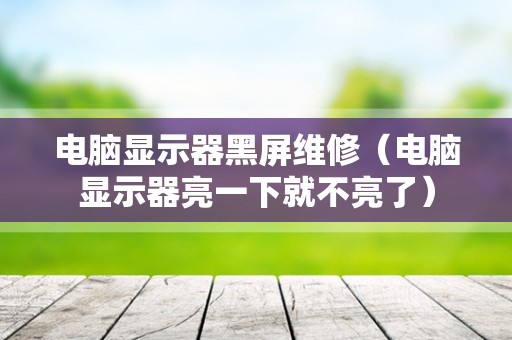 电脑显示器黑屏维修（电脑显示器亮一下就不亮了）