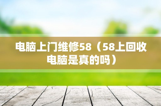 电脑上门维修58（58上回收电脑是真的吗）