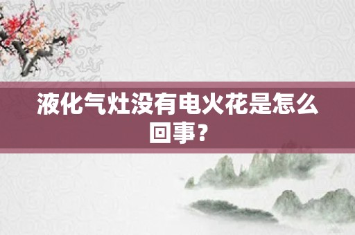 液化气灶没有电火花是怎么回事？